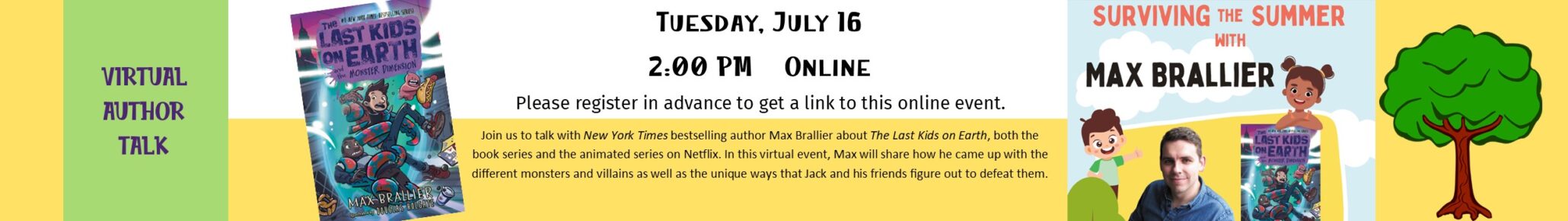 author max brallier live online july 16